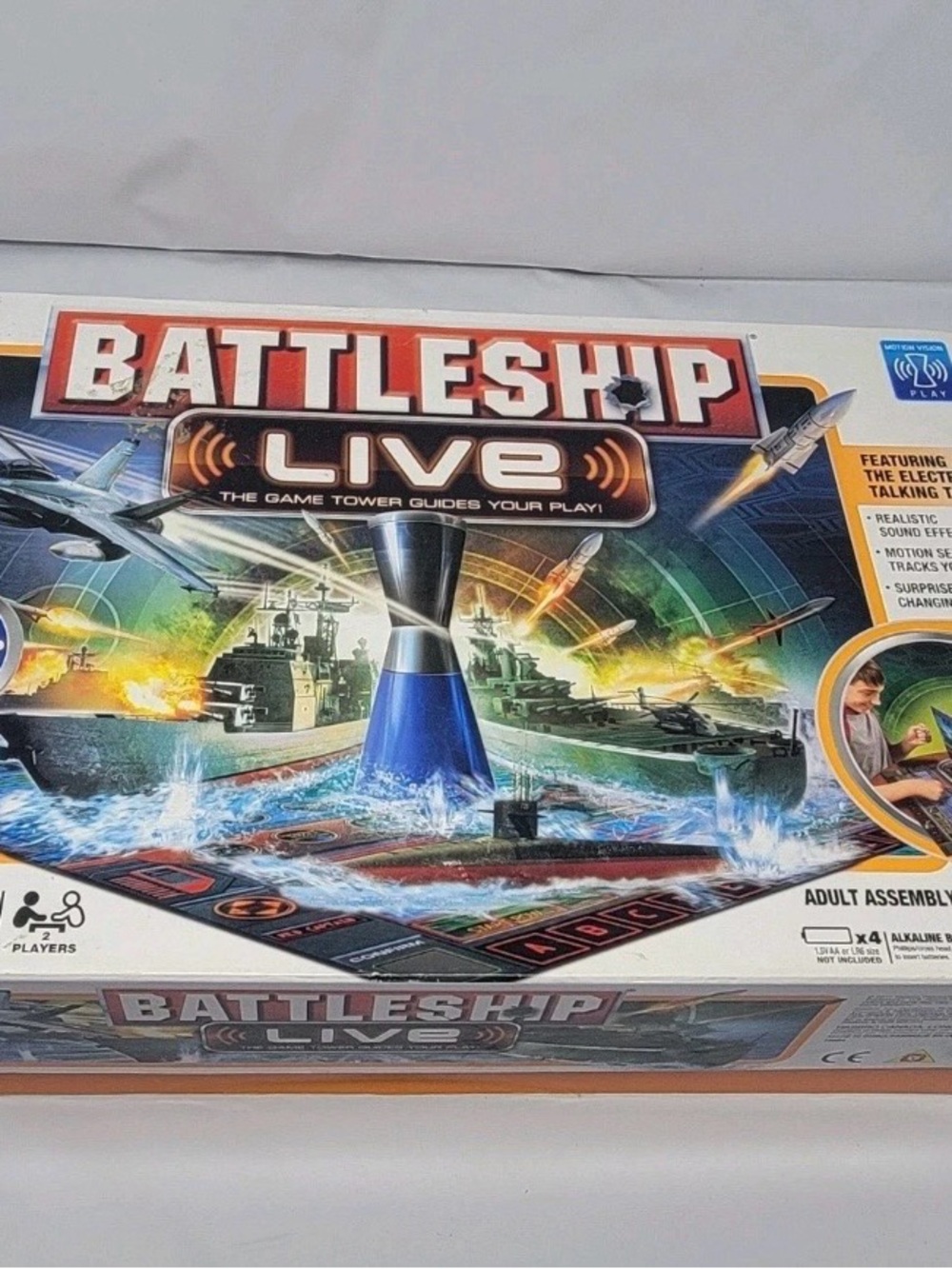 2011 Hasbro Battleship Live Electronic Board Game - Blue, Red, Orange